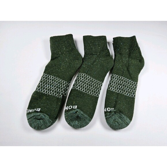 Bombas Speckle Athletic Quarter Socks Lot Of 3 Pairs Size XL - Picture 1 of 3